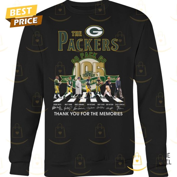 The Green Bay Packers Go Pack Go 105 Seasons Signature Thank You For The Memories Unisex T-Shirt