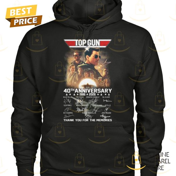 Top Gun 40th Anniversary 1986-2026 Signature Thank You For The Memories Unisex T-Shirt