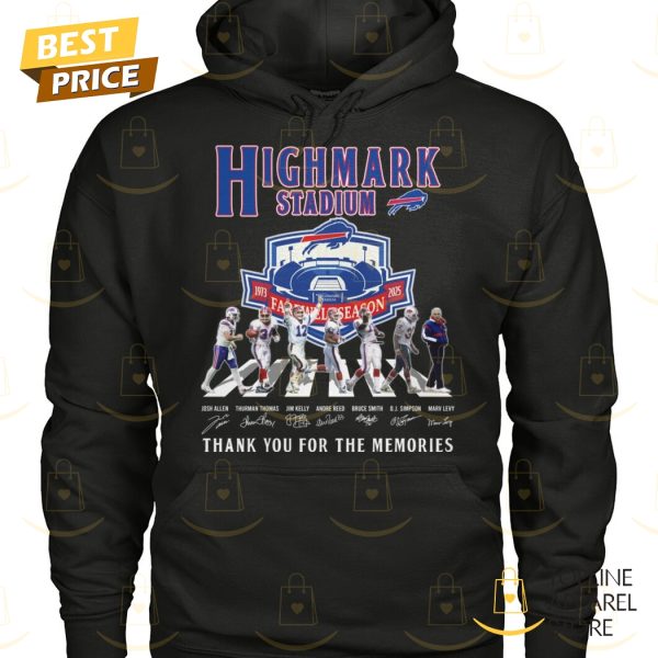 HighMark Stadium Buffalo Bills Signature Thank You For The Memories Unisex T-Shirt