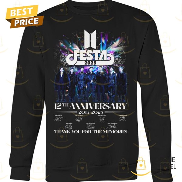 BTS Festa 2025 12th Anniversary 2013-2025 Signature Thank You For The Memories Unisex T-Shirt