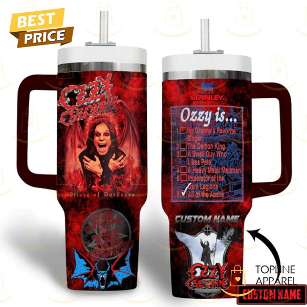 Personalized Ozzy Osbourne Prince Of Darkness Tumbler With Handle And Straw