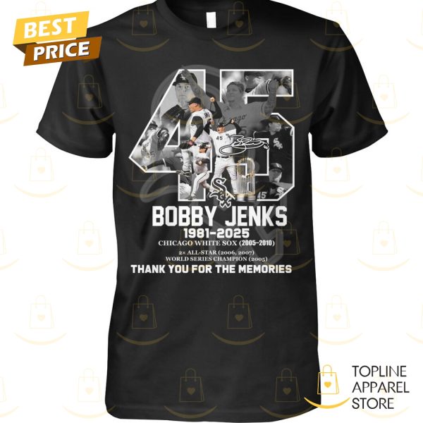 Bobby Jenks 1981-2025 Chicago White Sox Signature Thank You For The Memories Unisex T-Shirt