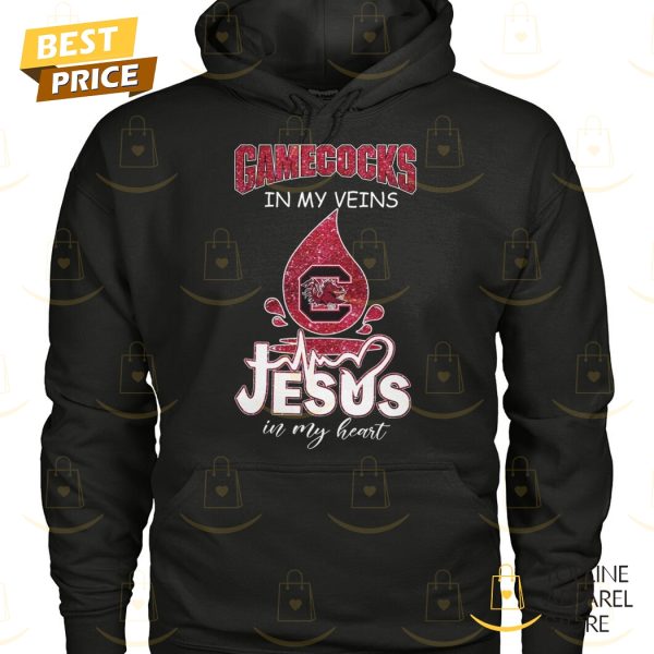 South Carolina Gamecocks In My Veins Jesus In My Heart Unisex T-Shirt