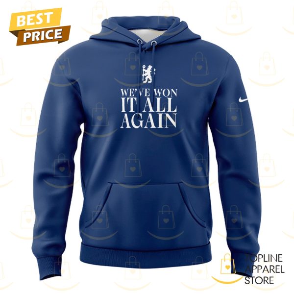 Chelsea We ve Won It All Again Hoodie – Blue