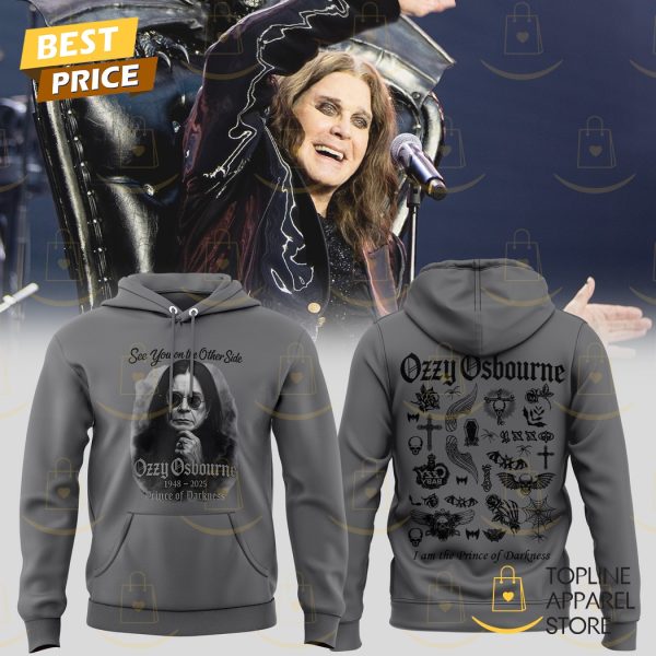 Ozzy Osbourne Prince Of Darkness See You On The Other Side Hoodie – Grey