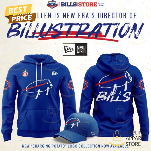 Buffalo Bills Josh Allen Is New Era Director Of Billustration Charging Potato Hoodie