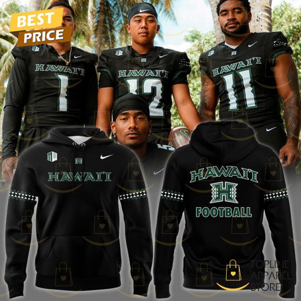 Hawaii Rainbow Warriors Football 2025 Black Hoodie