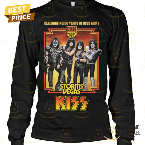 KISS Celebrating 50 Years Of Kiss Army Storms Vegas Unisex T-Shirt