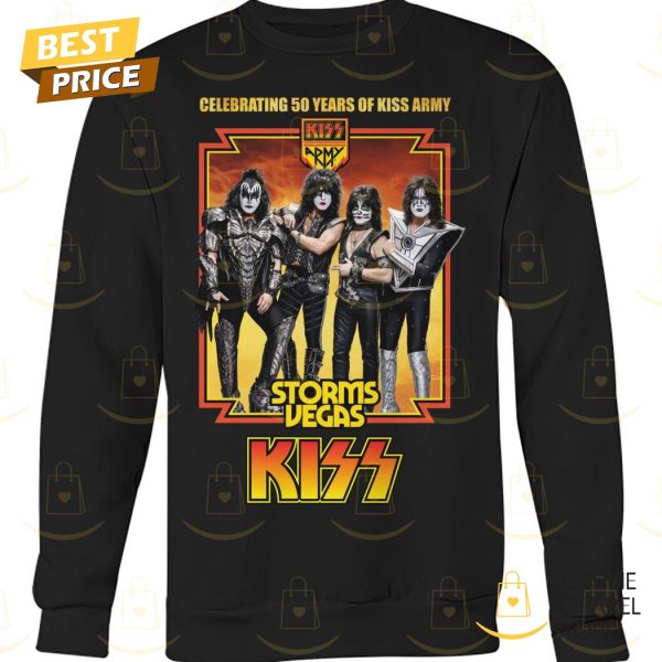 KISS Celebrating 50 Years Of Kiss Army Storms Vegas Unisex T-Shirt
