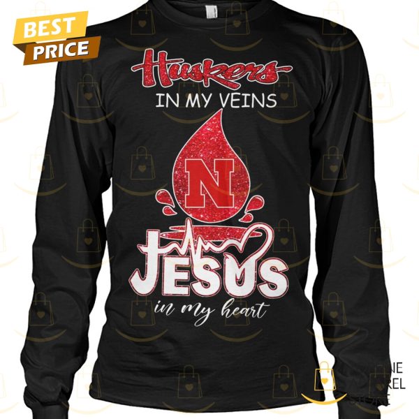 Nebraska Husker In My Veins Jesus In My Heart Unisex T-Shirt