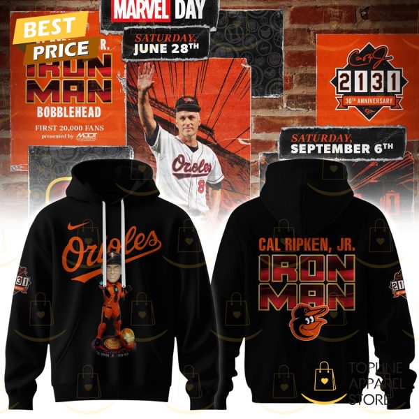Baltimore Orioles Cal Ripken Jr Iron Man Hoodie