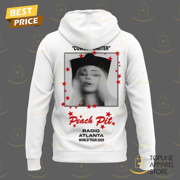 2025 Beyonce Cowboy Carter Tour Peach Pit Radio Atlanta Hoodie – White