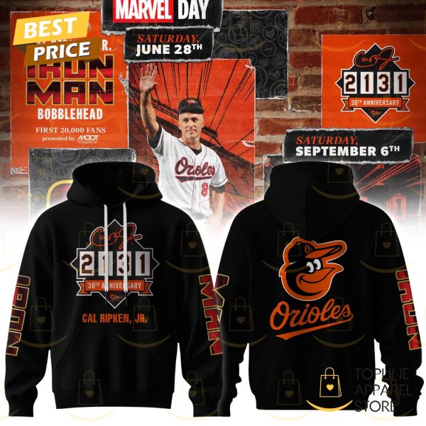Baltimore Orioles Cal Ripken Jr Iron Man 2131 Hoodie – Black