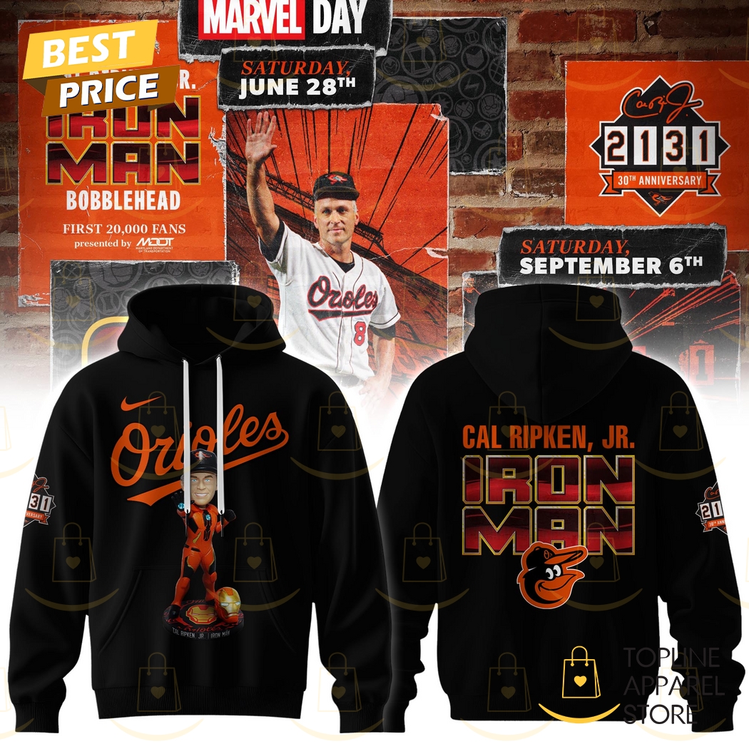 Baltimore Orioles Cal Ripken Jr Iron Man Hoodie Baltimore Orioles Cal Ripken Jr Iron Man Hoodie