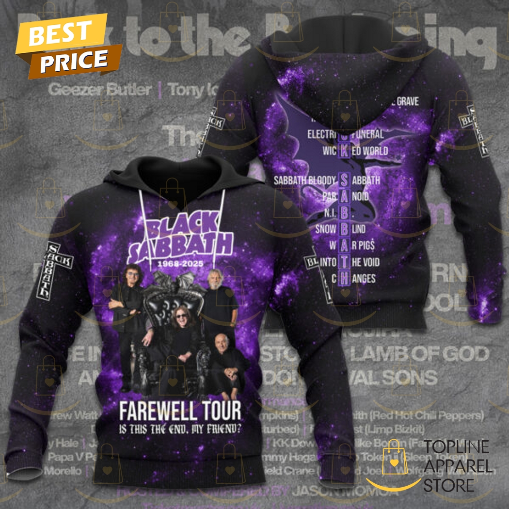 Black Sabbath 1968-2025 Farewell Tour Is This The End My Friend Hoodie
