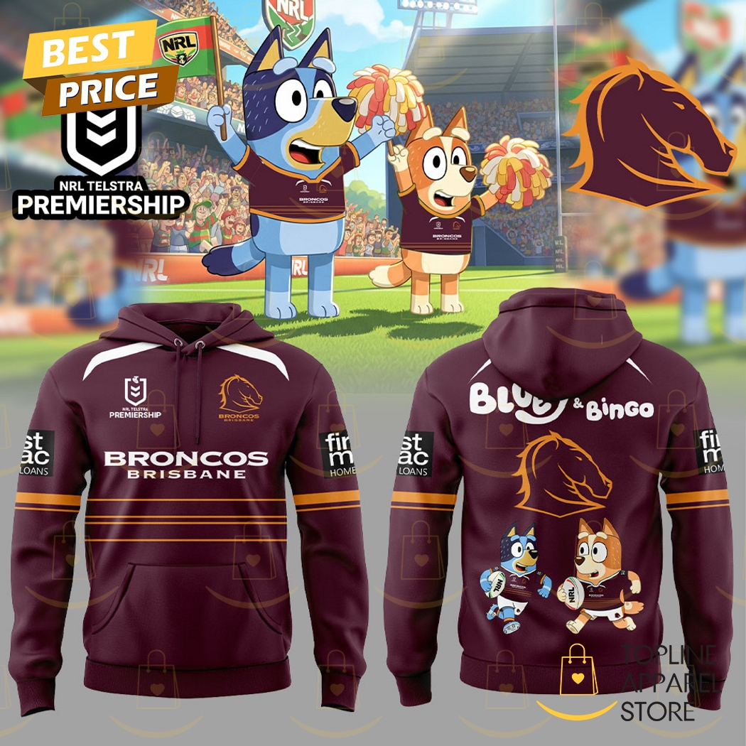 Brisbane Broncos Bluey And Bingo Hoodie