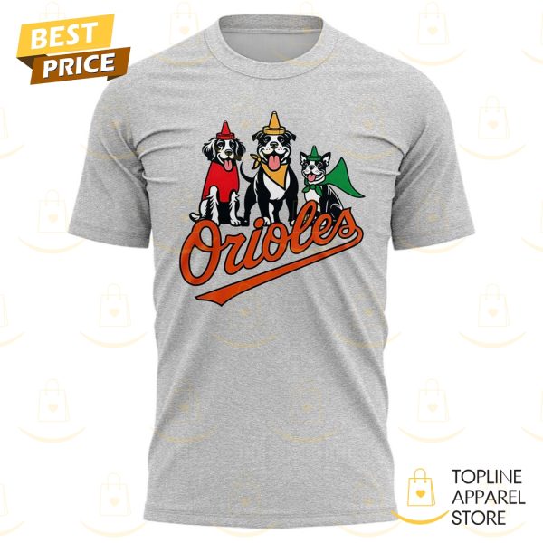 Baltimore Orioles Bark At Oriole Park 3D T-Shirt – Grey