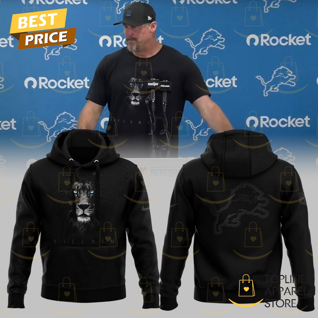 Detroit Lions Villain 2025 Black Hoodie Detroit Lions Villain 2025 Black Hoodie