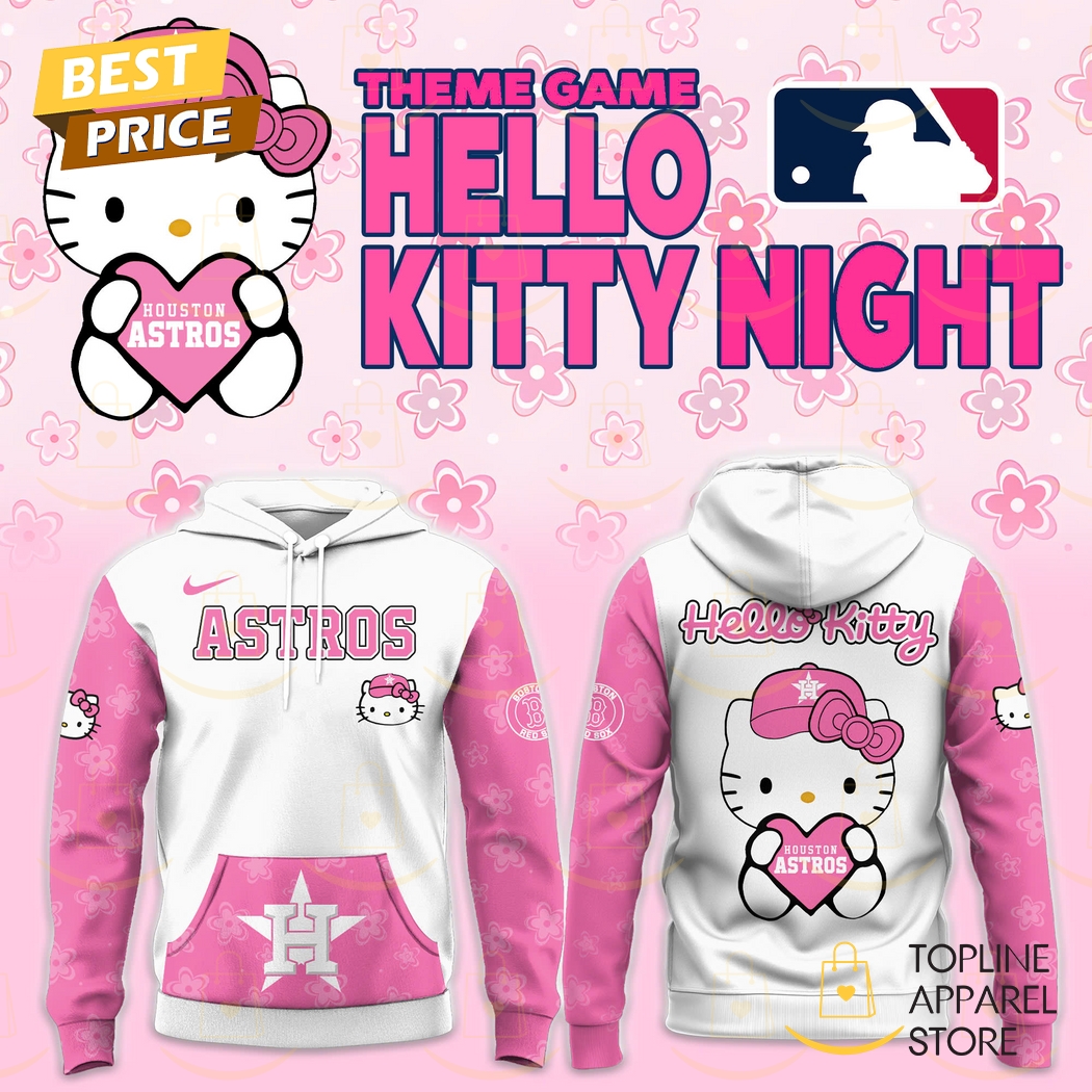 Hello Kitty Night X Houston Astros Hoodie - Pink Hello Kitty Night X Houston Astros Hoodie - Pink