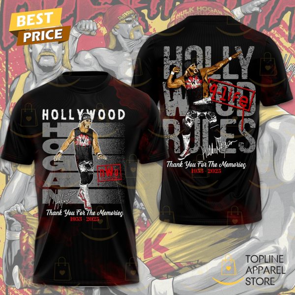 Hulk Hogan Hollywood NWO Thank You For The Memories Signature 3D T-Shirt
