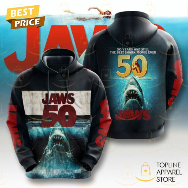 Jaws 50 Years And Still The Best Shark Movie Ever Hoodie