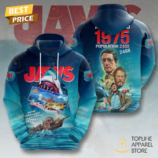 Jaws Amity Island 1975 Population 2488 Hoodie