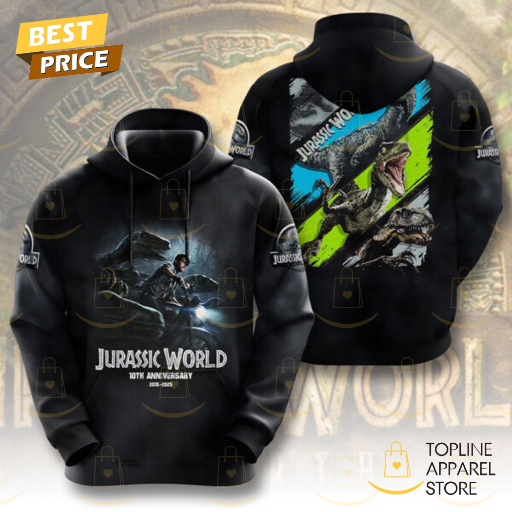 Jurassic World 10th Anniversary 2015-2025 Hoodie Jurassic World 10th Anniversary 2015-2025 Hoodie