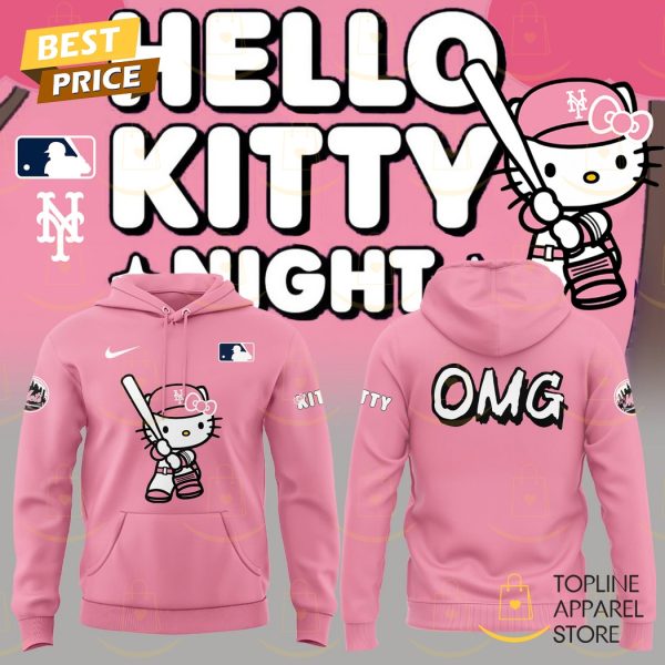 New York Met 2025 Hello Kitty Night OMG Hoodie – Pink