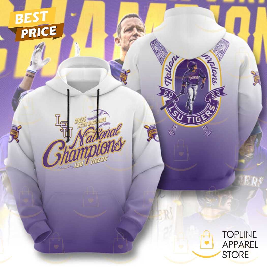 LSU Tigers 2025 NCAA Baseball National Champions Hoodie