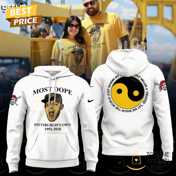 Mac Miller Most Dope x Pittsburgh Pirates Pittsburgh Own Hoodie – White