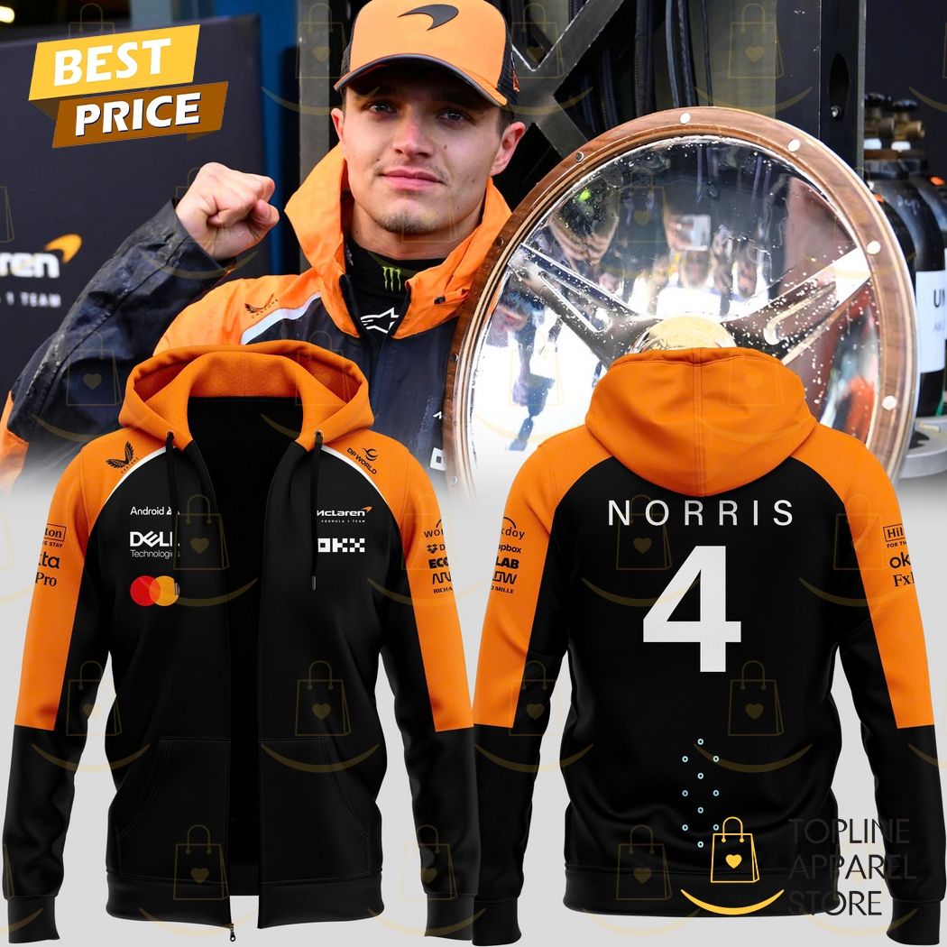 McLaren F1 Team Lando Norris Zip Hoodie McLaren F1 Team Lando Norris Zip Hoodie