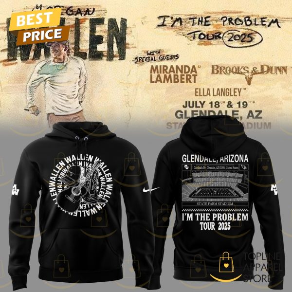 Morgan Wallen x Arizona Cardinals Im The Problem Tour 2025 Hoodie