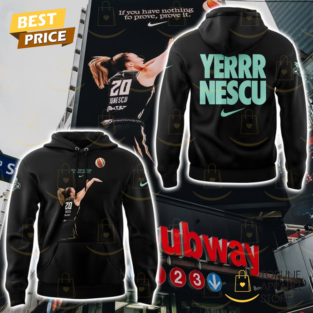New York Liberty Yerrr Nescu Black Hoodie New York Liberty Yerrr Nescu Black Hoodie