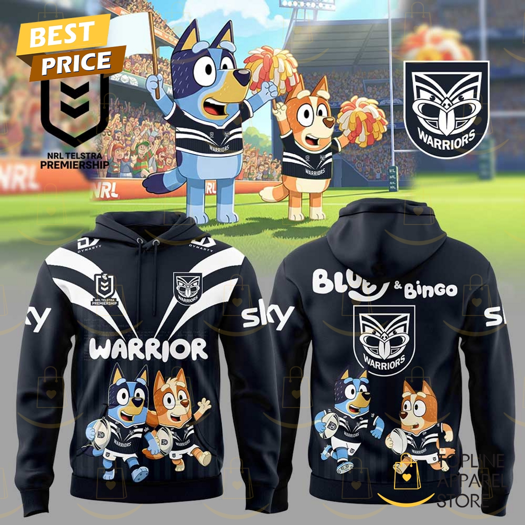 One NZ Warriors Bluey And Bingo Hoodie One NZ Warriors Bluey And Bingo Hoodie