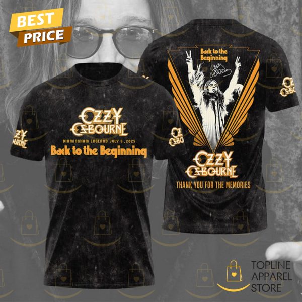 Ozzy Osbourne Back To The Beginning Signature Thank You For The Memories 3D T-Shirt