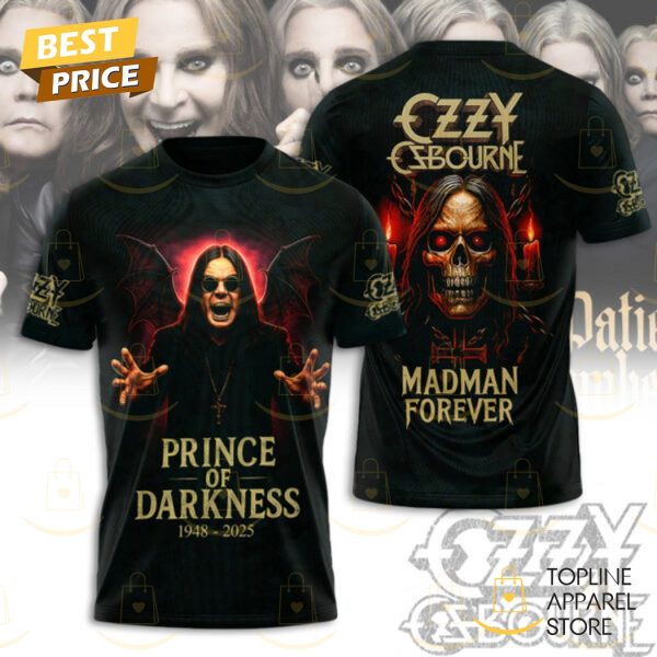 Ozzy Osbourne Prince Of Darkness Madman Forever 3D T-Shirt