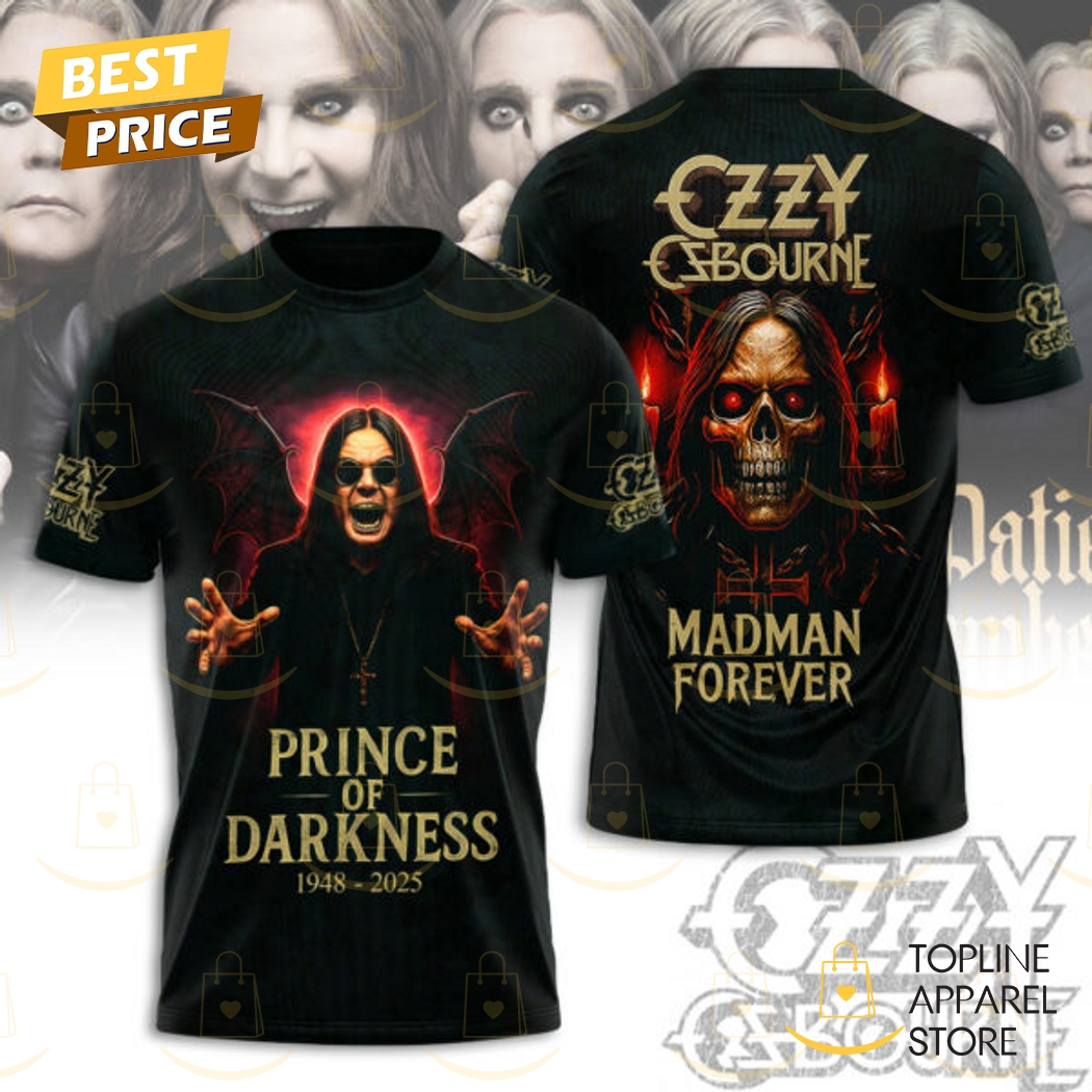 Ozzy Osbourne Prince Of Darkness Madman Forever 3D T-Shirt Ozzy Osbourne Prince Of Darkness Madman Forever 3D T-Shirt