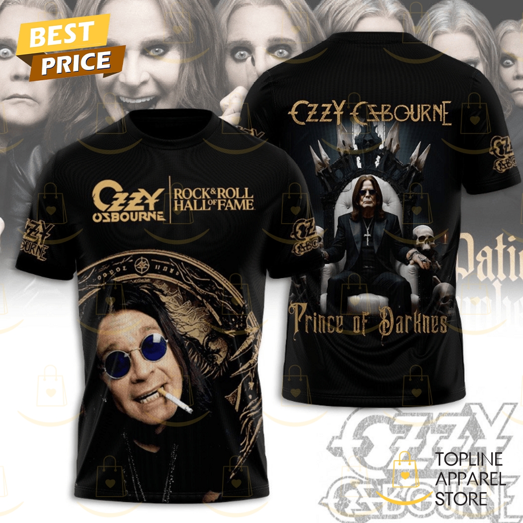 Ozzy Osbourne Rock & Roll Hall Of Fame Prince Of Darkness 3D T-Shirt Ozzy Osbourne Rock & Roll Hall Of Fame Prince Of Darkness 3D T-Shirt