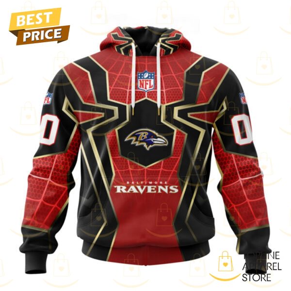 Personalized Baltimore Ravens x Spider Man Far From Home Hoodie