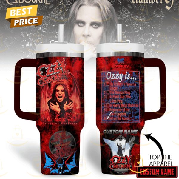 Personalized Ozzy Osbourne Prince Of Darkness Tumbler With Handle And Straw