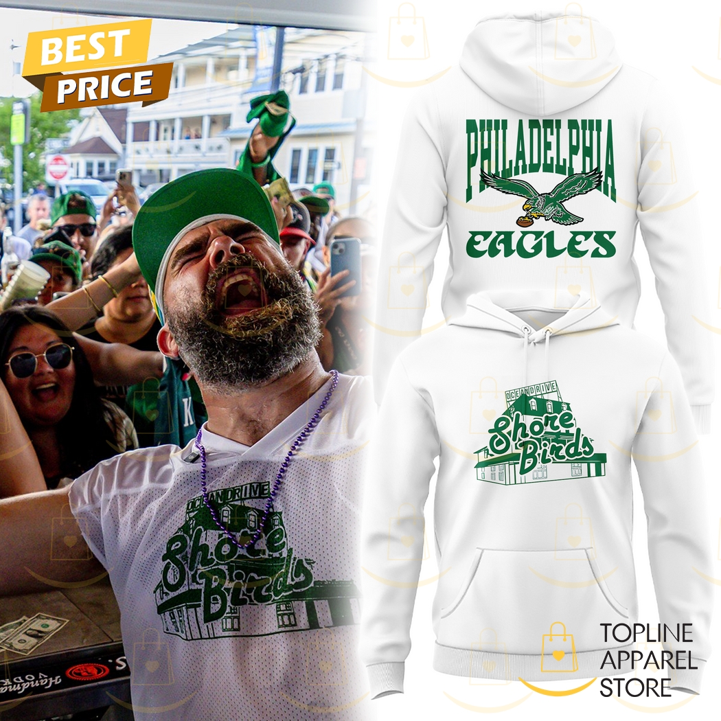 Philadelphia Eagles Shore Birds Hoodie – White