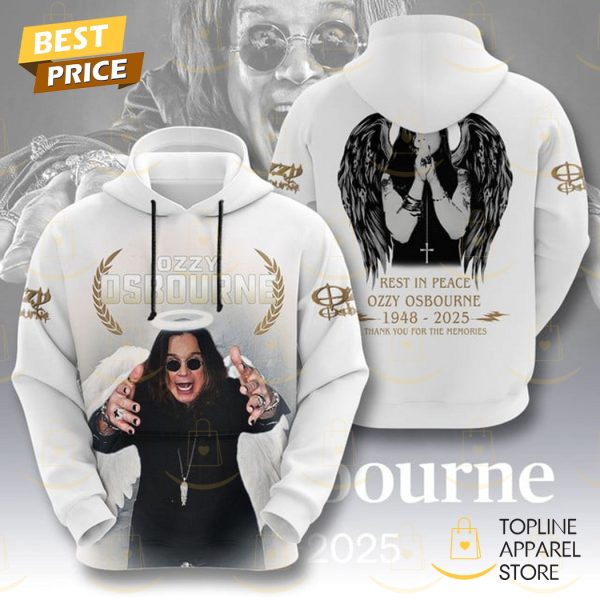 Rest In Peace 1948-2025 Ozzy Osbourne Thank You For The Memories Hoodie