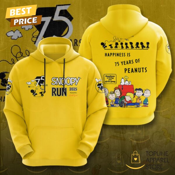 Snoopy Run 2025 Happiness Is 75 Years Of Peanuts Hoodie