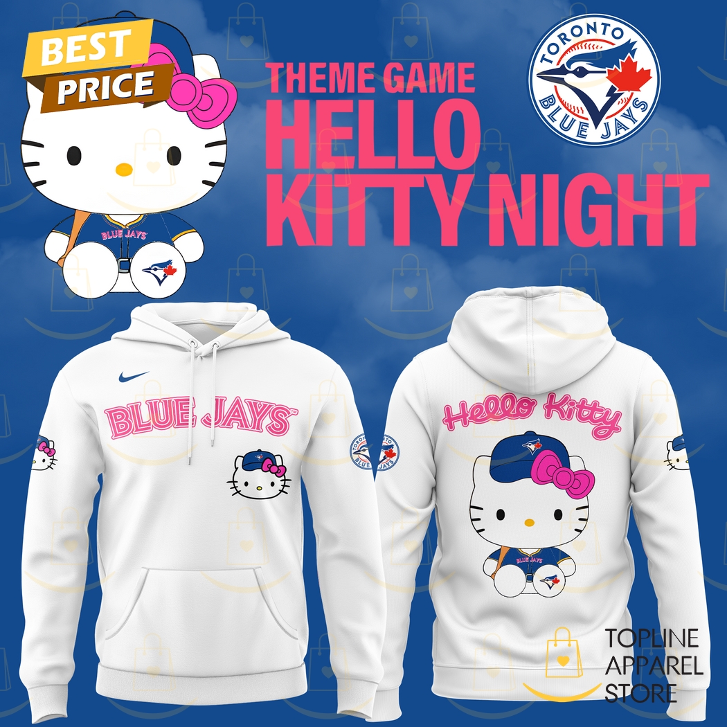 Toronto Blue Jays x Kitty 2025 Hoodie – White