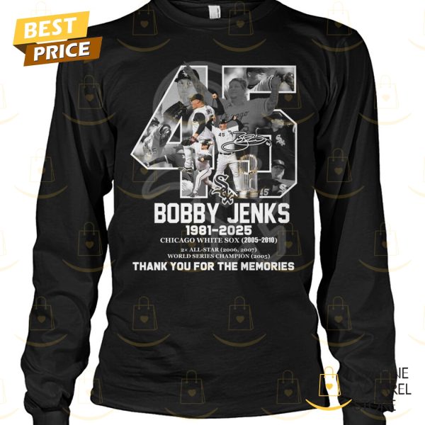 Bobby Jenks 1981-2025 Chicago White Sox Signature Thank You For The Memories Unisex T-Shirt