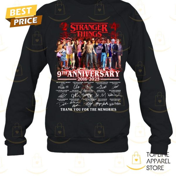 Stranger Things 9th Anniversary 2016-2025 Signature Thank You For The Memories Unisex T-Shirt