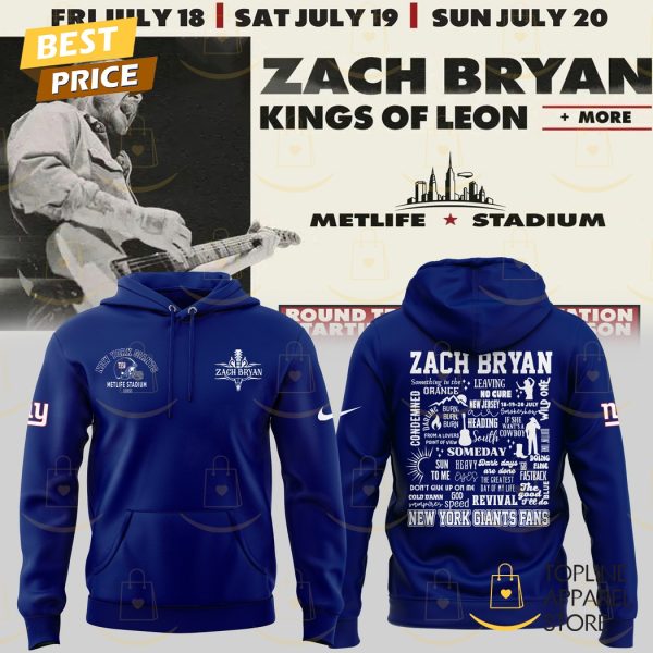 Zach Bryan x New York Giants Kings Of Leon 2025 Hoodie