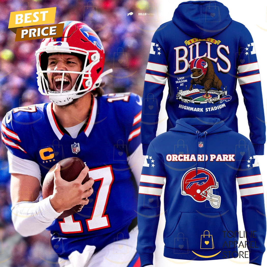 2025 Buffalo Bills Red Helmets Back Orchard Park Hoodie - Blue 2025 Buffalo Bills Red Helmets Back Orchard Park Hoodie - Blue