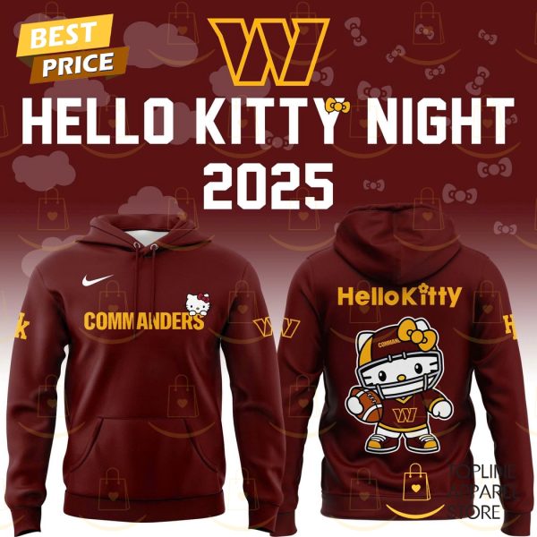 Washington Commanders Cat Kitty 2025 Hoodie
