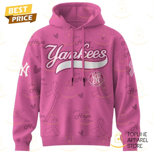 NYY x Breast Cancer Awareness Month 2025 Hoodie – Pink
